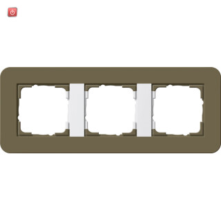 GIR213416 / Abdeckrahmen 3f Gira E3 Umbra/Reinweiß / EAN 4010337024415