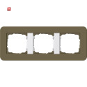 GIR213416 / Abdeckrahmen 3f Gira E3 Umbra/Reinweiß...