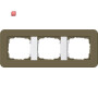GIR213416 / Abdeckrahmen 3f Gira E3 Umbra/Reinweiß / EAN 4010337024415