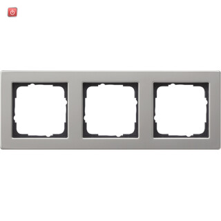GIR21333 / Abdeckrahmen 3f Gira E2 Edelstahl / EAN 4010337019817