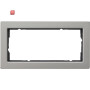GIR100233 / Abdeckrahmen 2f o.M. Gira E2 Edelstahl / EAN 4010337019848