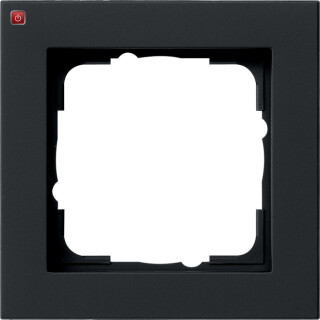 GIR21109 / Abdeckrahmen 1f Gira E2 Schwarz m / EAN 4010337036739