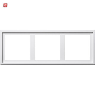 GIR131303 / Montageadapter 3f Gira E2 Reinweiß / EAN 4010337072997