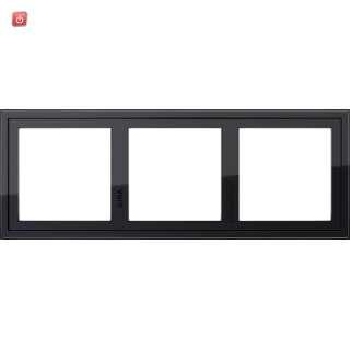 GIR131305 / Montageadapter 3f Gira E2 Schwarz / EAN 4010337072959