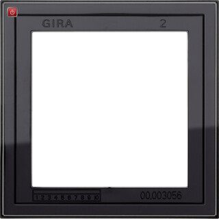 GIR131105 / Montageadapter 1f Gira E2 Schwarz / EAN 4010337072973