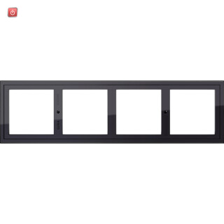 GIR131405 / Montageadapter 4f Gira E2 Schwarz / EAN 4010337072942