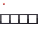 GIR131405 / Montageadapter 4f Gira E2 Schwarz / EAN...