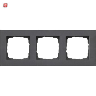 GIR213235 / Abdeckrahmen 3f flach Gira E2 Anthrazit / EAN 4010337021292