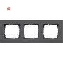 GIR213235 / Abdeckrahmen 3f flach Gira E2 Anthrazit / EAN 4010337021292