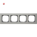 GIR214335 / Abdeckrahmen 4f flach Gira E2 Edelstahl / EAN...