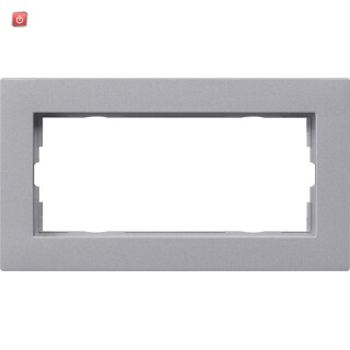 GIR1002255 / Abdeckrahmen 2f o.M. flach Gira E2 F Alu / EAN 4010337021353