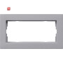 GIR1002255 / Abdeckrahmen 2f o.M. flach Gira E2 F Alu / EAN 4010337021353
