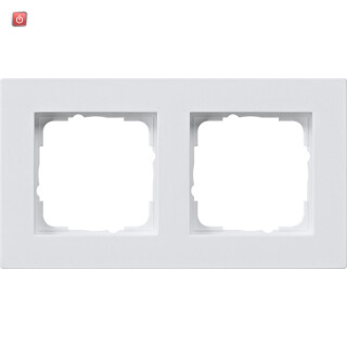 GIR212295 / Abdeckrahmen 2f flach Gira E2 Reinweiß / EAN 4010337022282