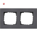 GIR212235 / Abdeckrahmen 2f flach Gira E2 Anthrazit / EAN...
