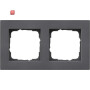 GIR212235 / Abdeckrahmen 2f flach Gira E2 Anthrazit / EAN 4010337021285