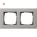 GIR212335 / Abdeckrahmen 2f flach Gira E2 Edelstahl / EAN...