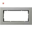 GIR1002335 / Abdeckrahmen 2f o.M. flach Gira E2 Edelstahl...