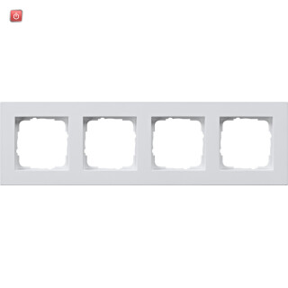 GIR214295 / Abdeckrahmen 4f flach Gira E2 Reinweiß / EAN 4010337022268