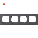 GIR214235 / Abdeckrahmen 4f flach Gira E2 Anthrazit / EAN...