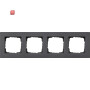 GIR214235 / Abdeckrahmen 4f flach Gira E2 Anthrazit / EAN 4010337021308