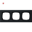 GIR213095 / Abdeckrahmen 3f flach Gira E2 Schwarz m / EAN...