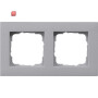 GIR212255 / Abdeckrahmen 2f flach Gira E2 F Alu / EAN 4010337021339