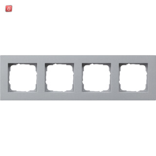 GIR214255 / Abdeckrahmen 4f flach Gira E2 F Alu / EAN 4010337021346