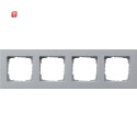 GIR214255 / Abdeckrahmen 4f flach Gira E2 F Alu / EAN...