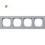 GIR214255 / Abdeckrahmen 4f flach Gira E2 F Alu / EAN 4010337021346