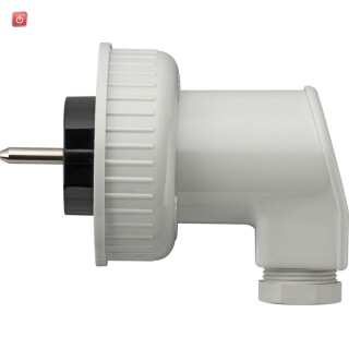 GIR2031 / SCHUKO-Stecker WD AP Grau / EAN 4010337020318