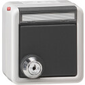 GIR44930 / Steckdose, grau, Aufputz AP, 1 Fach, IP44 /...