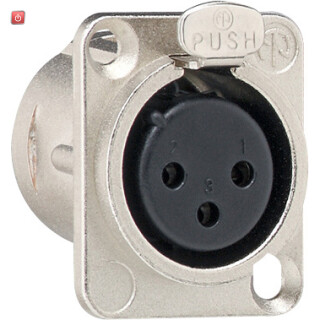 GIR3600 / XLR D-Serie Flanschbuchse 3-p Zubehör / EAN 4010337036005