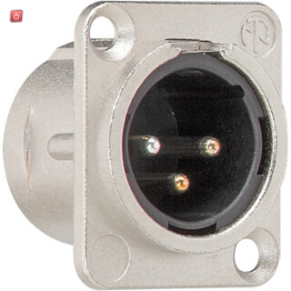 GIR3700 / XLR D-Serie Flanschstecker 3-p Zubehör / EAN 4010337037002