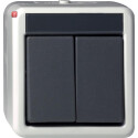 GIR15530 / Wipptaster Wechsel Wechsel WG Aufputz grau /...