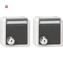 GIR78730 / Steckdose, grau, Aufputz AP, 2 Fach, IP44 /...