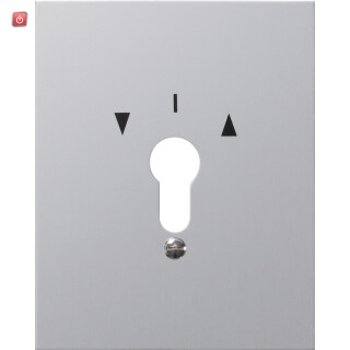 GIR9730 / Metallabd. + Symbole WG AP Aluminium / EAN 4010337097303