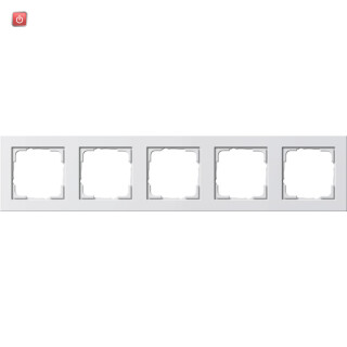 GIR21529 / Abdeckrahmen 5f Gira E2 Reinweiß / EAN 4010337215295