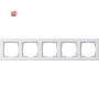 GIR21529 / Abdeckrahmen 5f Gira E2 Reinweiß / EAN 4010337215295
