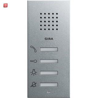 GIR125026 / Wohnungstation Freisprechen Aufputz Türkommunikation aluminium / EAN 4010337010494