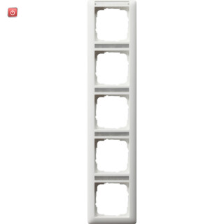 GIR111527 / Abdeckrahmen 5f senkr. BSF Standard 55 Reinweiß m / EAN 4010337115274