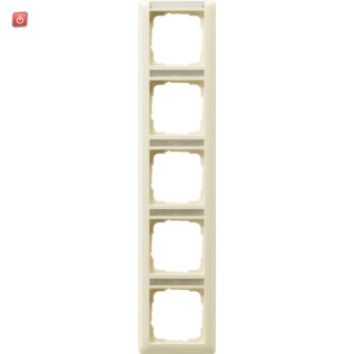 GIR111501 / Abdeckrahmen 5f senkr. BSF System 55 Cremeweiß / EAN 4010337115014