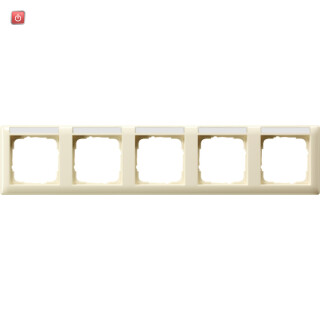 GIR109501 / Abdeckrahmen 5f waager. BSF System 55 Cremeweiß / EAN 4010337095019