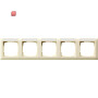 GIR109501 / Abdeckrahmen 5f waager. BSF System 55 Cremeweiß / EAN 4010337095019