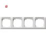GIR109403 / Rahmen 4-fach waagerecht mit Schriftfeld Standard 55 reinweiss glanz / EAN 4010337094036