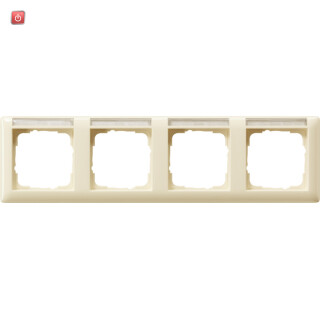 GIR109401 / Abdeckrahmen 4f waager. BSF Standard 55 Cremeweiß / EAN 4010337094012