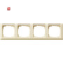 GIR109401 / Abdeckrahmen 4f waager. BSF Standard 55 Cremeweiß / EAN 4010337094012
