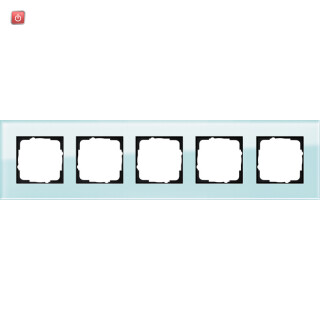 GIR21518 / Abdeckrahmen 5f Gira Esprit G Mint / EAN 4010337215189