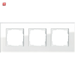 GIR21312 / Abdeckrahmen 3-fach Esprit weissglas, 021312 / EAN 4010337213123
