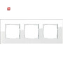 GIR21312 / Abdeckrahmen 3-fach Esprit weissglas, 021312 / EAN 4010337213123