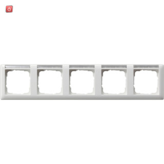GIR109503 / Abdeckrahmen 5f waager. BSF System 55 Reinweiß / EAN 4010337095033